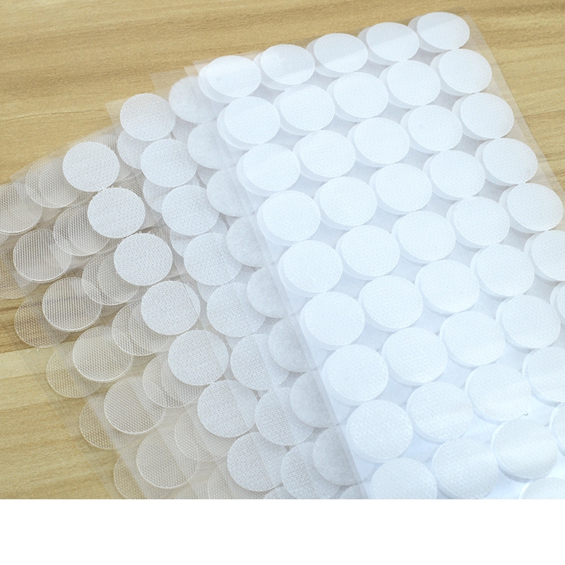 Round Velcro Strong Adhesive Double-Sided Tape for Kindergarten Crafts, Early Education Quiet Books, Self-Adhesive Hook and Loop Fasteners