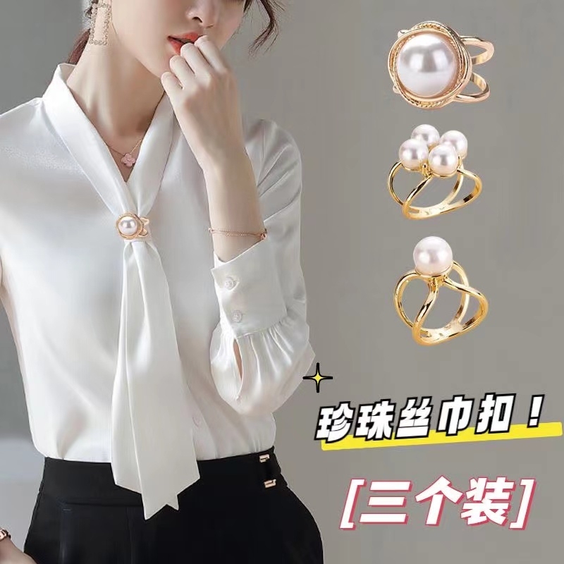 Multifunctional Scarf Buckle 2024 Square Scarf Shirt Ribbon Bow Knot Buckle Belt Buckle Coat Scarf Fastener