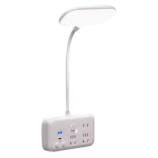 插座转换器一转多功能带usb台灯插排无线插板床头小夜灯三角充电