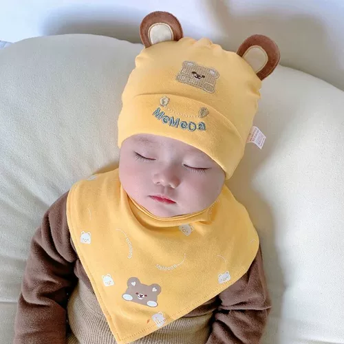 Детская демисезонная хлопковая шапка для раннего возраста подходит для мужчин и женщин для девочек для новорожденных, 1-3-9 мес.