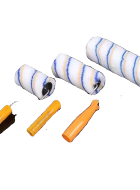 乳胶漆滚筒刷黄9寸8寸6寸4寸涂料刷漆工具纹理墙角长柄涂刷防水