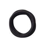 Черная кожаная резинка для волос, высокие эластичные прочные резиновые кольца подходит для мужчин и женщин, простой и элегантный дизайн