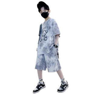 男童夏装运动套装2026男孩中大儿童装夏季网红新款短袖酷帅时髦潮
