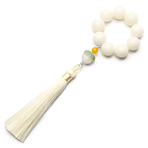 高密白玉菩提根绕指柔小手捻流苏男女子念珠手串指尖文玩手持佛珠