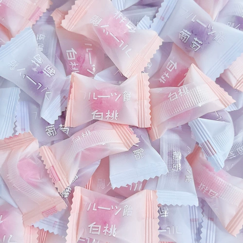 Белая персиковая конфеты японские фрукты жесткие конфеты высокая стоимость повседневной закуски свадебные конфеты онлайн знаменитость виноградные мяты конфеты