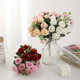ດອກກຸຫຼາບດອກກຸຫຼາບດອກໄມ້ປະດັບຕົບແຕ່ງດອກໄມ້ຫ້ອງຮັບແຂກຕົບແຕ່ງດ້ວຍມື bouquet ພາດສະຕິກ wedding ການຈັດການ floral