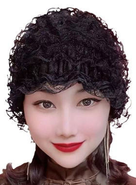 薄款包头帽遮白发帽蕾丝帽时尚小帽防风帽光头帽女头巾夏季花朵