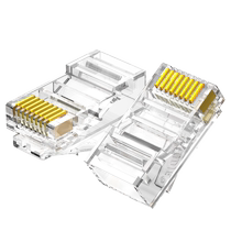 Crystal head super five category 5 category 6 8p8c gigabit network cable computer rj45 network butt connector phone category six