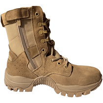 New brown combat boots copper buckle male for training boots High Help Desert Tactical boots Long cylinder non-slip high cylinder abrasion resistant