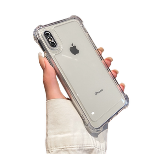高级感适用苹果x手机壳iphone8plus透明xsmax全包防摔xr硅胶8p保护套xs女7p男士iphonexs加厚气囊大孔冬日
