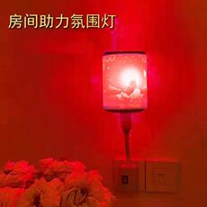 Ночник 卧室家用床头彩灯夫妻情侣情调led小夜灯灯罩酒店氛围浪漫补光灯