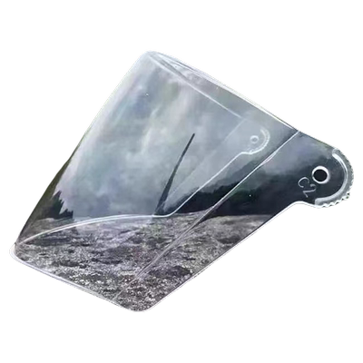 新国产电动车头盔高清镜片透明防雾耐磨夏季防晒防紫外线面罩小孔