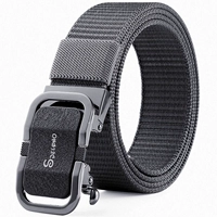 Мужской тканевый ремень, универсальная трендовая металлическая пряжка для отдыха, в корейском стиле