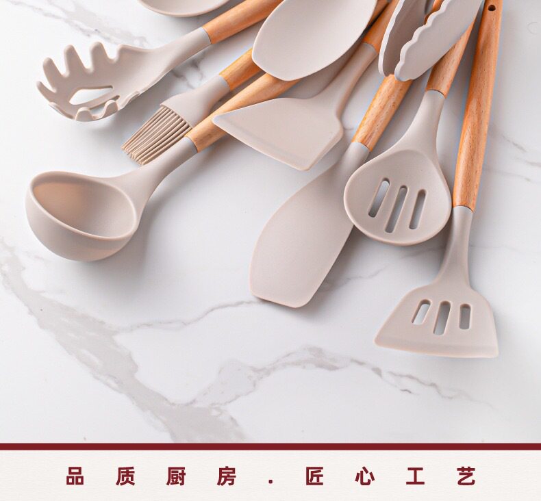 Силиконовая кухонная утварь, комплект, система хранения, 12 шт 