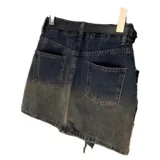 Осенняя джинсовая юбка, сексуальная поясная сумка, мини-юбка, 2023 года, высокая талия, А-силуэт