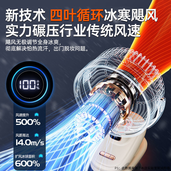 夹式小风扇小型学生宿舍便携式可充电USB夹子风扇电扇办公室桌面静音床头电风扇婴儿车户外长续航车载大风力