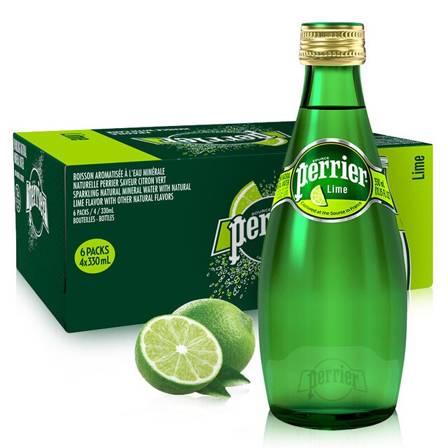 Perrier ນໍາເຂົ້າຈາກປະເທດຝຣັ່ງ 330m * 24l lime ລົດຊາດຕົ້ນສະບັບ sparkling ນ້ໍາແຮ່ທາດ sparkling