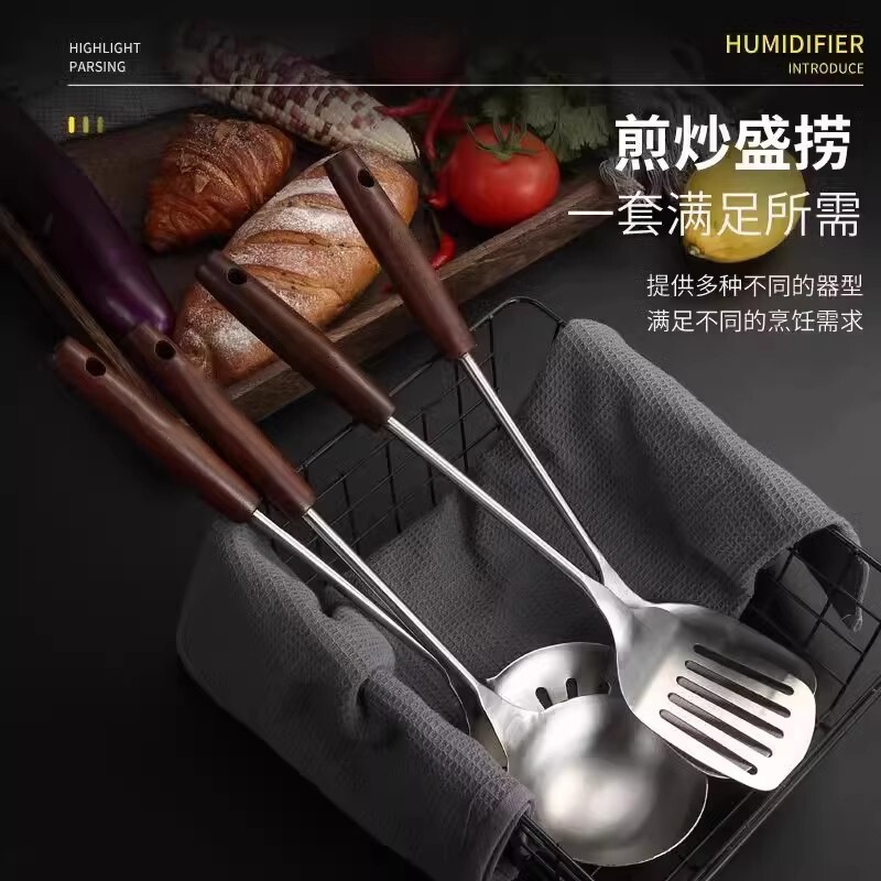 厨房神器来袭!加厚加长不锈钢炒勺,炒菜打汤样样精通🔥-汤勺-淘宝百科网
