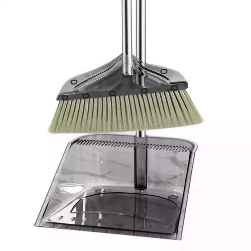 Метла, рукоятка, комплект, прозрачное мягкое складное совок, коллекция 2023