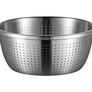 食品级不锈钢盆洗菜盆沥水篮漏盆厨房家用滤水篮淘米沥水篮子水盆