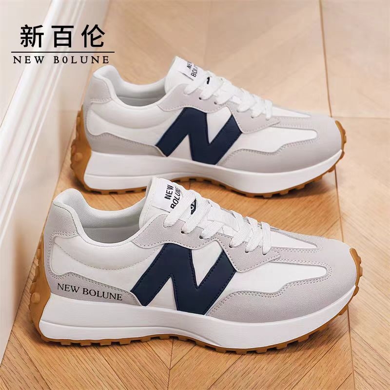 New Bolune/New Balance Men's and Women's Shoes Autumn 327 Thick-Soled Forrest Gump Shoes Couple Casual Running Trendy Shoes