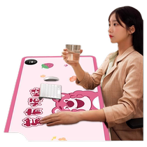 加热鼠标垫办公室电脑桌面超大暖桌垫学生写作业暖手恒温发热桌垫