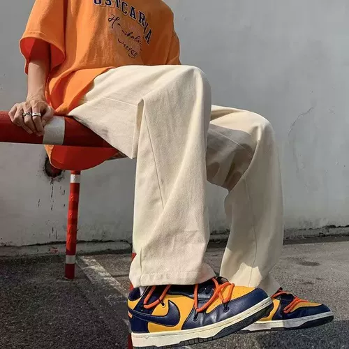 Летние ретро штаны, в американском стиле, свободный прямой крой