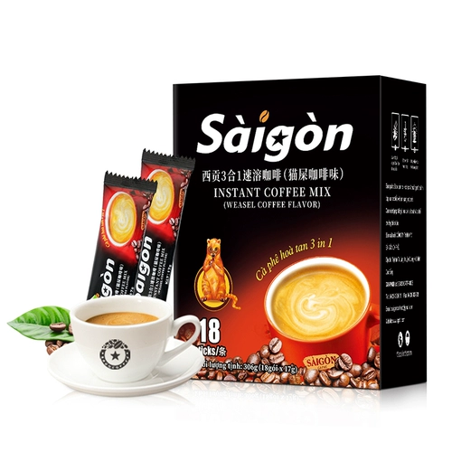 Вьетнам импортированное Saigon Cat Dift Coffee Alavor Triple One -Speed ​​Coffee Студент анти -перезагруженный напиток