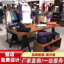 Champion Military Crown High And Low Combined Flowing Water Taichung Island Shelf Tide Card Clothing Store Display Rack Sports Clothing Wall Shelf