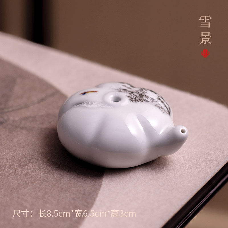 书法专用陶瓷滴水器创意水滴形砚滴壶国画研磨用滴水器玉水湖文房四宝