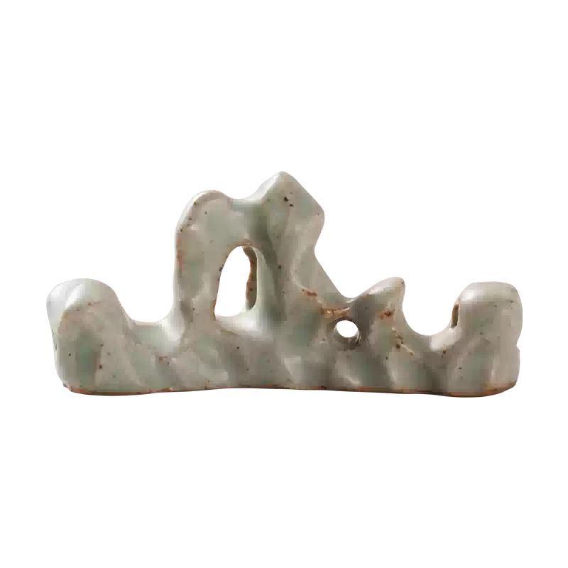 中国美術 豆青釉 太湖石 筆架(K-A724) 中国美術 豆青釉 太湖石 筆架(K-A724)