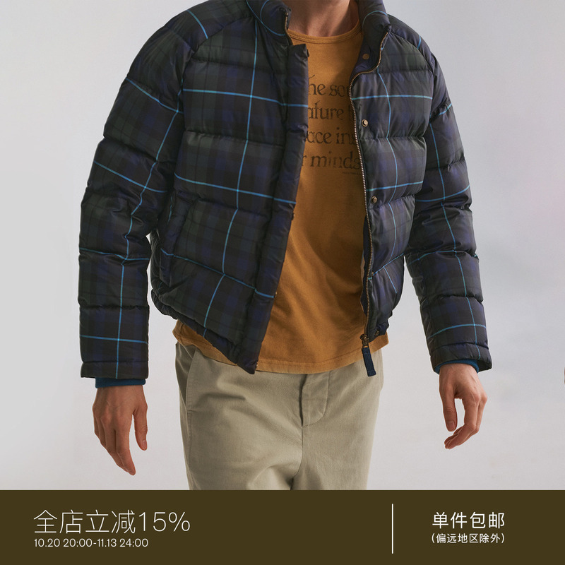 Juriho Polar | 70's Highland Outdoor Stand Collar Scottish Plaid down Jacket Cold Weather Clothing Juriho Polar | 70's Highland Outdoor Stand Collar Scottish Plaid down Jacket Cold Weather Clothing