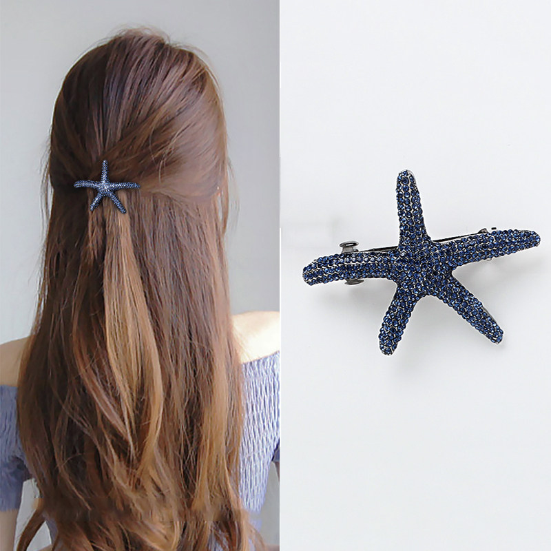 2021 summer new hairpin female net red temperament back of the head starfish clip hair ornaments 2020 broken hair hairpin