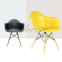 Nordic modern minimalist art casual coffee dining chair armrest backrest Negotiation desk chair Flower solid wood chair