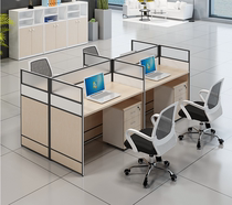 Simple modern staff office desks and chairs 3 people 4 people 6 people card holder screen card combination work table