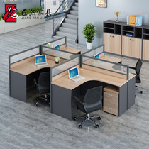 Staff desk simple modern 6-person desk and chair combination 4-person worker 6-person screen office furniture