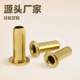 Source manufacturer's non-standard customized brass rivet stretching parts through hole tubular chicken eye precision hardware stamping parts