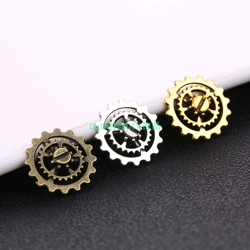Креативные серьги с шестернями ручной работы, DIY, стиль Лолита, 20 шт