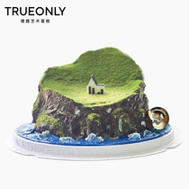 Orange Road Creative Internet Celebrity Mens and Womens Micro Landscape Island Cake Beijing Shanghai Guangzhou Hangzhou Ningbo Citywide