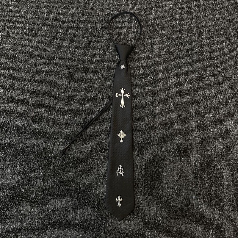 Niche Design Dark Style Cross-Shaped Arrow Tie for Men, Black, No-Knot, Personalized Punk, High-End Feel Niche Design Dark Style Cross-Shaped Arrow Tie for Men, Black, No-Knot, Personalized Punk, High-End Feel