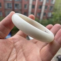 Shaanxi specialty natural blue field jade bracelet terracotta warriors and horses the same style ivory white milk white jade bracelet womens jade with certificate