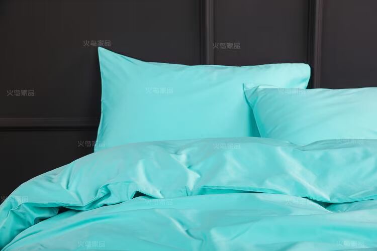 Nhập khẩu bông dài chủ yếu của Mỹ 80 ngựa lụa tơ tằm màu rắn hoạt tính chăn bông trải giường ba hoặc bốn bộ chăn phao cao cấp	