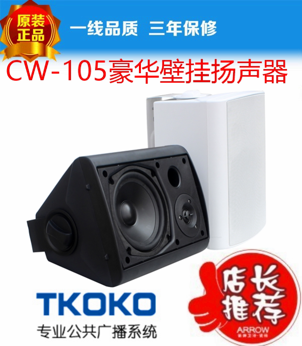 T-KOKO luxury wall-mounted speaker constant pressure wall-mounted speaker CW-105 campus music public address system