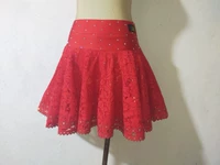 Красный, эластичная талия