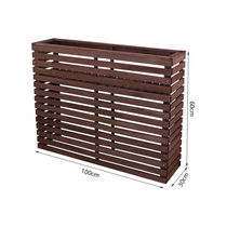 Outdoor anti-corrosive wood flower case partition wood flower shelf flower groove screen climbing rattan grid balcony flower-pot solid wood fence fence