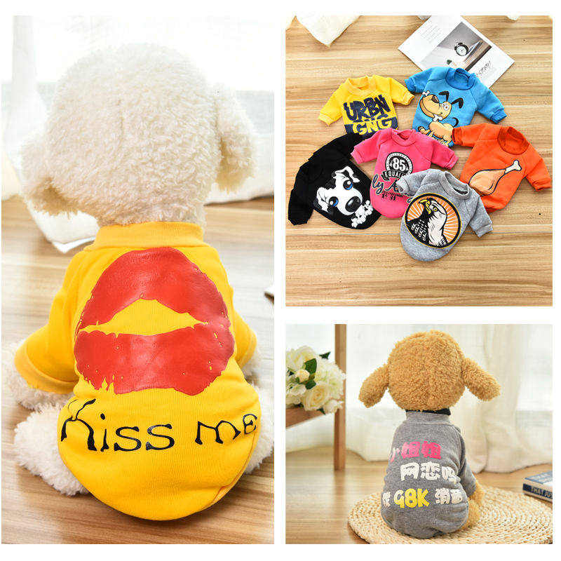 Small Dogs Clothes Autumn Winter Teddy Small Canine Dogfight Milk Dogs Cotton Clothes Pets Acrobats Cat Kitty