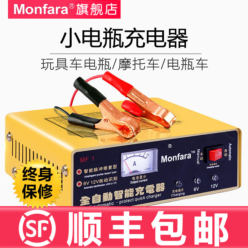 Monfara Battery Charger 6V12V Volt Locomotive Car Toy Car Dolly Automatic Intelligent Universal