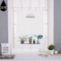 Bắc Âu nhỏ cửa sổ nhà bếp rèm phòng tắm rèm vải Hàn Quốc đơn giản che cho thuê miễn phí khoan rèm ngắn nửa màn - Phụ kiện rèm cửa khung rèm nhà tắm