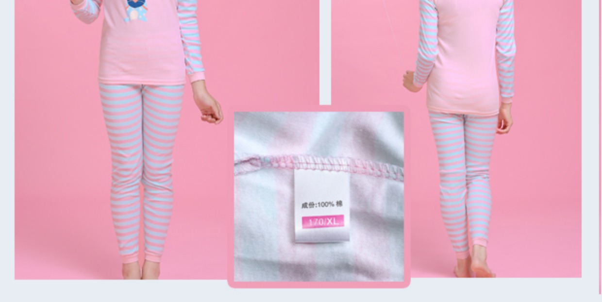 Học sinh trung học tuổi teen quần áo cotton mùa thu quần dài đồ lót nhiệt thiết lập thanh niên cô gái lớn cô gái bông cotton áo len đồ bộ pijama