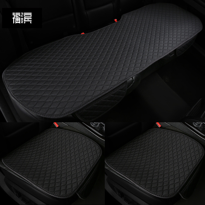 Forbin car seat cushion single piece cotton and linen fabric without backrest single butt cushion summer four seasons universal rear seat cushion